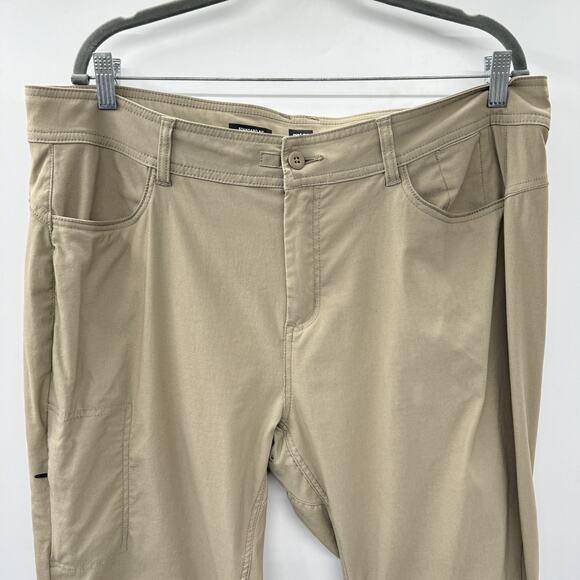Prana Halle Nylon Stretch Standard Fit Hiking Pants Sz 18WR Brown Convertible - Picture 3 of 13